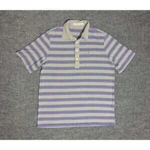 Criquet Polo Mens Size L Golf Shirt Striped